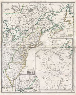1755 Le Rouge Map of the English Colonies in North America (Eastern Seaboard)