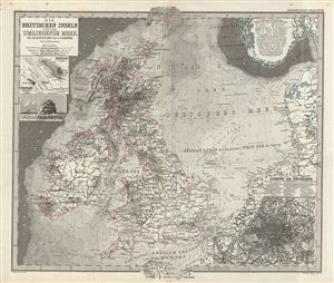 1873 Stieler Map of the British Isles