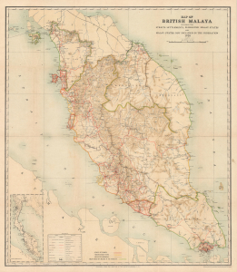 1920 F.M.S. Map of British Malaya (Malaysia)