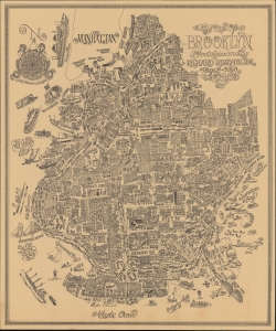 1969 Richard Rosenblum Pictorial View of Brooklyn, New York