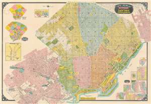1966 Bemporat City Plan or Map of Buenos Aires, Argentina