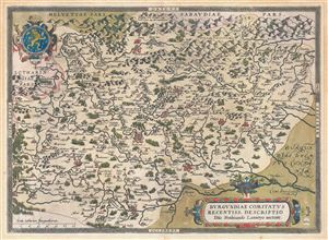 1592 Orteilus Map of Burgundy, France (Wine Regions)