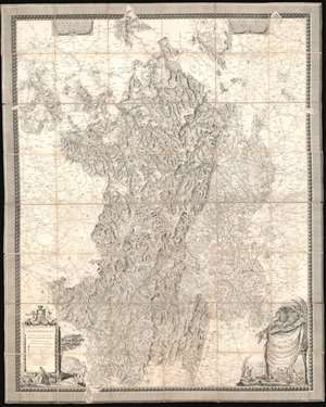 1782 Gauthey Map of Bourgogne (Burgundy Wine Region), France