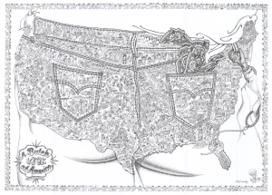 1982 J. Clark Henley 'Butch' Map of the United States