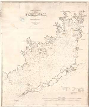 1877 Eldridge Nautical Chart or Map of Buzzard Bay, Massachusetts