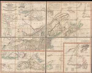 1821 Purdy Map of Cabotia (New England and Canada)