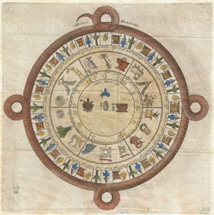 1721 Gemelli Aztec Calendar Wheel