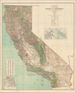 1913 Dinsmore Large Two-Sheet Map of California