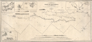 1849 Imray Nautical Map of California Coast - Gold Rush!