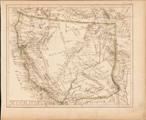 1849 German Manuscript Map of California at the height of the Gold Rush
