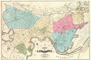 1878 Mason Plan or Map of Cambridge, Massachusetts