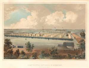 1863 Sarony, Major, and Knapp View of Camp Oliver, North Carolina