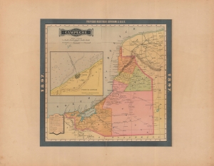 1897 Garcia Cubas Map of Campeche