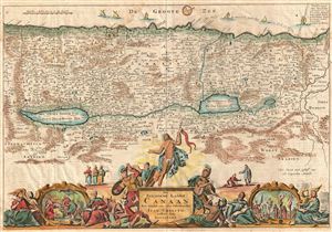 1730 Stoopendaal Map of Canaan (Israel, Palestine, Holy Land)