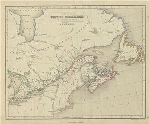 1845 Chambers Map of Canada or the British Possessions in North America