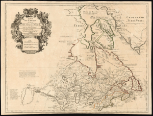 1718 De L'Isle Map of Canada, the Great Lakes, and New England