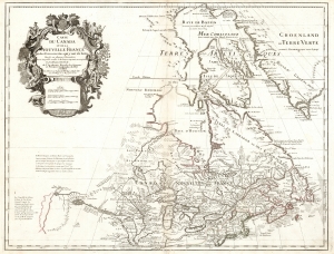 1718 De L'Isle Map of Canada, the Great Lakes, and New England