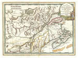 1797 Cassini Map of New England and Canada