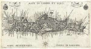 1651 Boschini Map of Crete or Candia