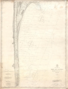 1903 U.S.C.G.S. Nautical Chart or Map of Cape Canaveral, Florida