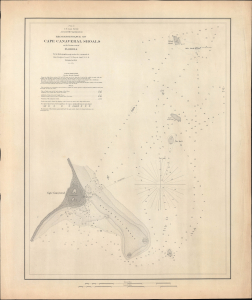 1850 U.S. Coast Survey Chart of Cape Canaveral, Florida, Separate Issue