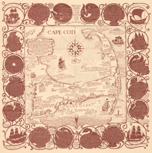 1948 Higgins Pictorial Map of Cape Cod