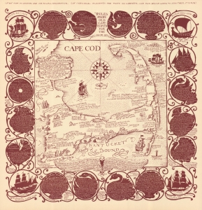 1948 Higgins Pictorial Map of Cape Cod