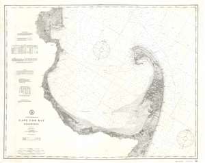 1906 U.S. Coast Survey Nautical Chart or Map of Cape Cod, Massachusetts