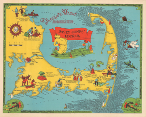 1952 Graichen Treasure Map of Cape Cod, Massachusetts