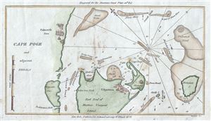 1842 Blunt Map of Cape Poge, Martha's Vineyard, Massachusetts
