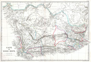1860 Blackie Map of the Cape of Good Hope