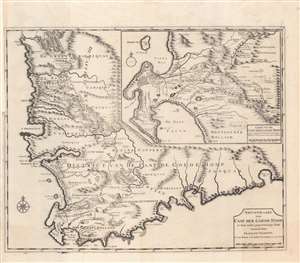 1726 Valentijn Map of the Cape of Good Hope, South Africa