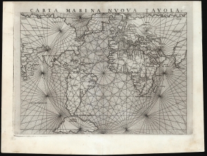 1561 Ruscelli / Gastaldi Mariner's Map of the World