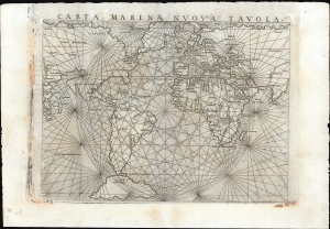 1561 Ruscelli / Gastaldi Mariner's Map of the World