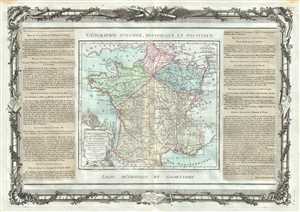 1786 Desnos and de la Tour Map of France showing Roads and Provinces