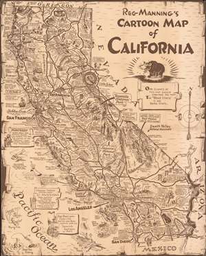 1939 Manning Pictorial Map of California