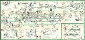 1938 Salloch Pictorial Map of New York City