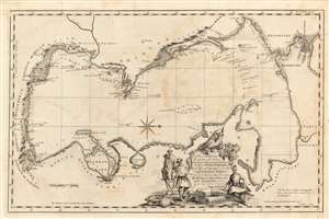 1753 Jonas Hanway Map of the Caspian Sea