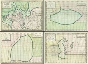1792 Delisle de Sales Map of the Caspian Sea in 4 Eras (4 Maps)