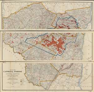 1911 William Fox / Edward Codwise Map of the Catskill Mountains