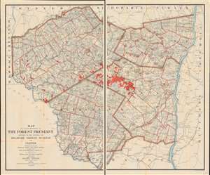 1899 William Fox Map of the Catskill Mountains