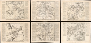 1693 Pardies Set of 6 Celestial Maps: Stars, Constellations, Comets