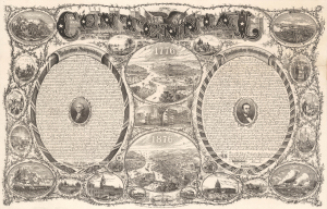 1876 Ames Broadside Celebrating the Centennial of the Declaration of Independence