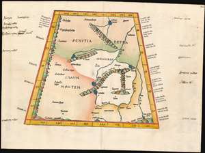 1535 Ptolemaic Map of Central Asia North of the Himalayas