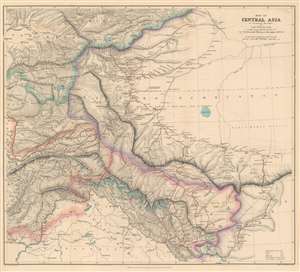 1878 Turner Map of Xinjiang China during the Dungan Revolt