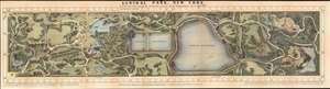 1865 Louis Prang Map of Central Park, New York City