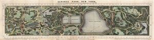 1865 Louis Prang Map of Central Park, New York City