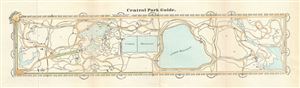 1867 Vaux and Olmsted Map or Plan of Central Park, New York City