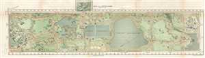 1870 Vaux and Olmsted Map of Central Park, New York City