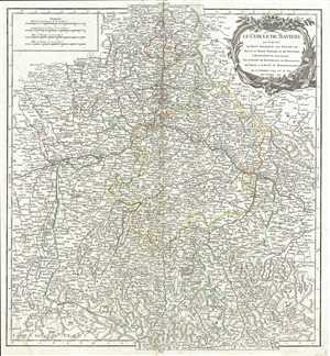 1751 Vaugondy Map of the Circle of Bavaria.